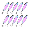 Fishing Spoons Lures, Metal Saltwater Treble Trout Lures Jigging Spoon with Treble Hooks Casting Spinner Baits - color: Colorful, size: 14g / 1/2oz