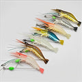 7pc Soft Luminous Shrimp Lure Set | Saltwater Fishing, Shrimp Baits