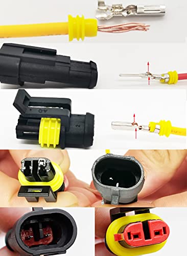 708Pcs Waterproof Automotive Electrical Connector Terminals Wire Connector Plug Kit 1/2/3/4/5/6 Pin (43Sets) - style: 708 pcs