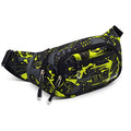 Crossbody Fanny Pack for Men, 5-Zipper Pockets Waist Bag, Belt Bag for Running Cycling Travel Walking Hiking Fishing Camping Green - color: Fluorescent Green