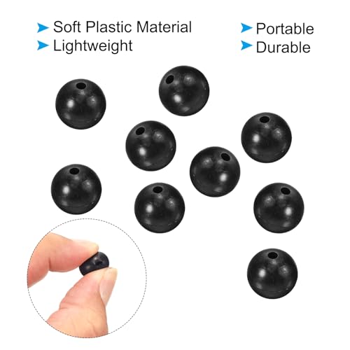 PATIKIL Fishing Beads, Soft Plastic Round Rubber Fishing Bait Eggs Rig Beads Tackle Lures Accessories with Storage Box - size: 12mm