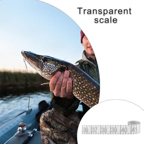 72inch Fish Measuring Tape Waterproof Fish Ruler Sticker Decals Clear Adhesive Fish Ruler for Boats Fishing Rod