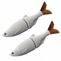 2PCS Unpainted Blanks Bait 6.69 inch / 1.36oz Hand-Carved Fish Scales Filament Tail Gilde Bait Artificial Fishing Lure