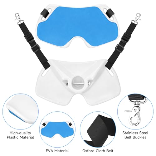 SANLIKE Fishing Belt Rod Holder Adjustable Fishing Fighting Waist Belt with EVA Padded Great Plastic Material Fighting Belt - color: White Set