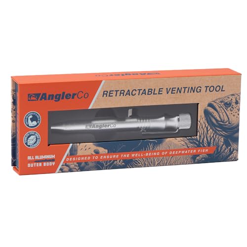 Retractable Fish Venting Tool with Pocket Clip – Durable Barotrauma Release Tool for Saltwater Fishing