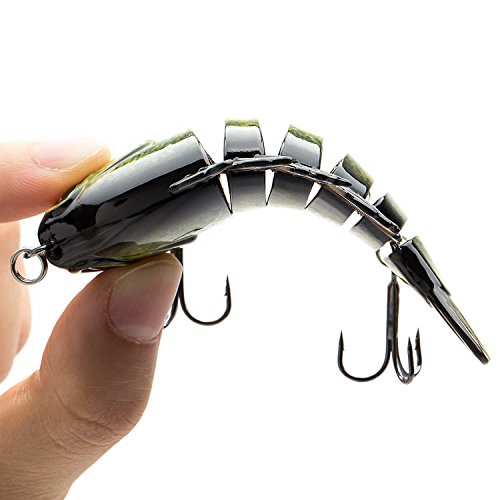 BASSDASH SwimPanfish Multi Jointed Panfish Bluegill Swimbaits Hard Topwater Bass Lures Fishing Lure Crank Saltwater 3.5in/0.85oz - color: Bluegill