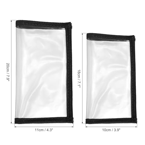 PATIKIL Fishing Lure Wrap Durable PVC Lure Covers Fishing Hook Covers Bait Storage Easily See Lures Keep Fishing Safe - color: Black, size: 3.9" x 7.1"