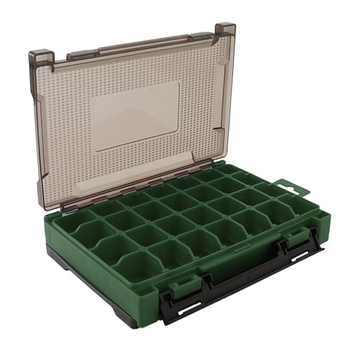 Fishing Accessories Storage Box, Double Sided Tackle Boxes Hook Organizer, Fishing Lure Case for Lure Bait Accessories (Green) - color: Green