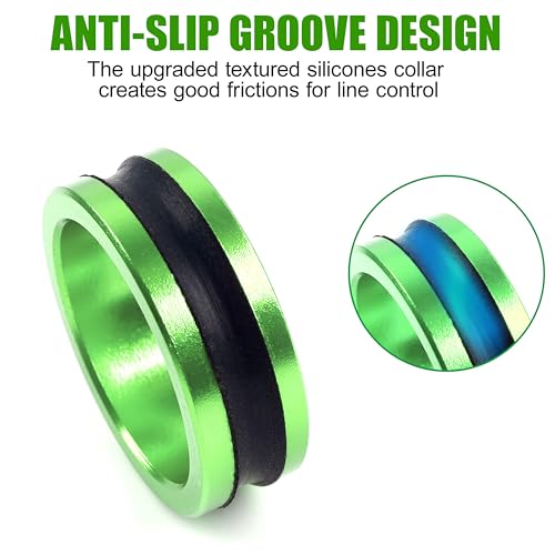 OROOTL Fishing Line Ring Knot Tying Tool, 2pcs Fishing Knot Tying Tool Alloy Line Dragger Tightener Ring FG GT Knot Puller PE Fishing Line Knotting Device Accessories for Saltwater Freshwater - color: Green-2pcs