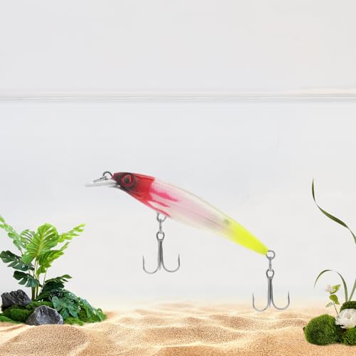 12pcs Suspending Jerkbait Fishing Lures Kit, Minnow Lures Jerk Bait Crankbaits Swimbait, Artificial Hard Minnow Fishing Bait for Bass Trout Pike Walleye Catfish Freshwater Saltwater