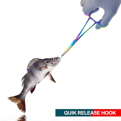 ROUSE Rainbow Titanium Fishing Forceps, Stainless Steel, Multi-Coloured, Hook Removal Tool