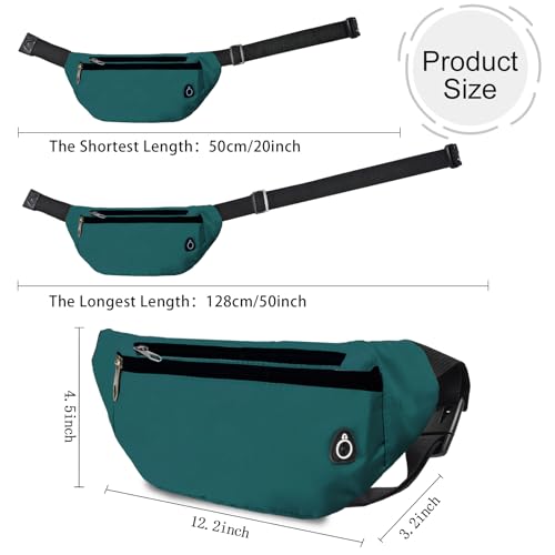 Fanny Pack for Women Men,Crossbody Fanny Pack Water Resistant Sports Waist Bag Pack, Belt Bag for Travel Hiking Running - color: 1pack-green