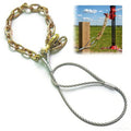 Fence Post Remover Tool with Galvanized Cable & Chain - Works with Jack/Lever, Effortlessly Extract 4x4 Fence Poles(Even Broken) for Residential/Agricultural Fence Repair