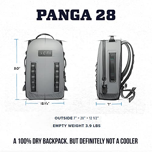 YETI Panga 28 Airtight Waterproof Submersible Backpack - color: Storm Gray, size: 28 liters