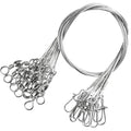 QISHUO Rigs Stainless Fishing Leader Steel High Strength Fishing Leader Saltwater Fishing Freshwater Wire Leaders Lures White Nickel - size: Size #6 (11.8in-70lb) 30pcs