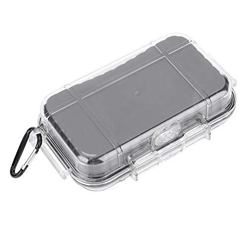 Storage Case - Diving Survival Transport Box with Removable Interior Rubber Cushion - Compatible with Kayak, Hiking, Fishing - Transparent