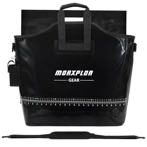 MORXPLOR Fish Bag Heavy Duty Tournament Fishing Weigh in Bag 26x23 19x34 inches - color: 23inch black with mesh bag