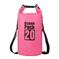 2L/3L/5L/10L/15L/20L/30L 500D Tarpaulin Heavey-Duty PVC Water Proof Dry Bag Sack for Kayaking/Boating/Canoeing/Fishing/Rafting/Swimming/Camping/Snowboarding - color: Pink, size: 20L