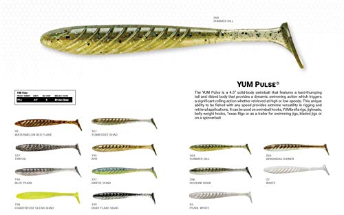 YUM Pulse 4 1/2 Inch Soft Plastic Paddle Tail Swimbait - style: Sinful Shad