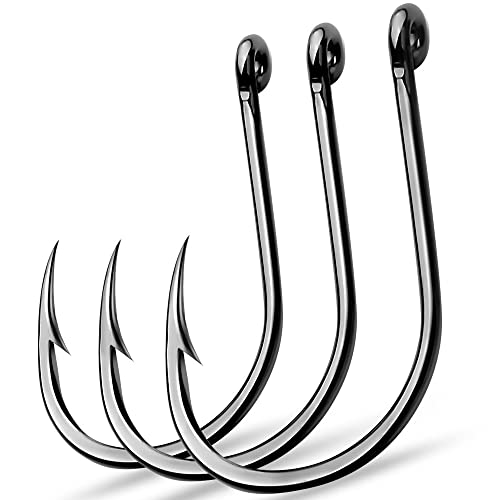 AMHDV 200pcs/pack Circle Fishing Hooks Super Strong Octopus Barb Fishing Hook for Freshwater Saltwater - size: 200pcs-6#