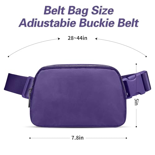 JSJ Mini Fanny Pack for Women & Men,Valentines Day Gifts for Girls Teens Kids Daughter Sister Her,Trendy Stuff Crossbody Bags Cute Everywhere Belt Bags. (Purple) - color: Purple
