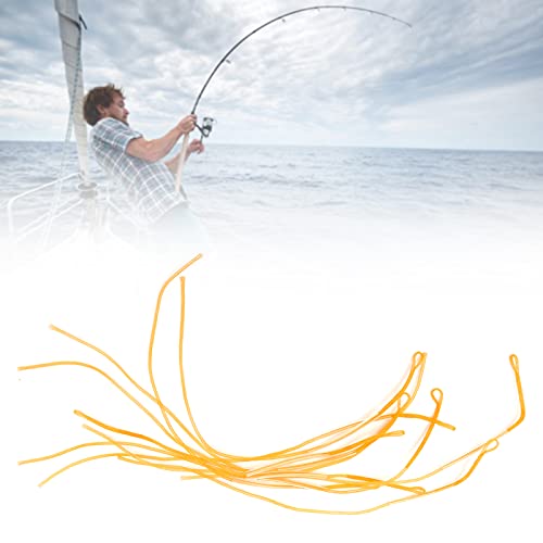 Fly Fishing Line,Fly Fishing Leaders,10 Pieces Fly Line Leader,Fly Line Loop Connectors Braided Leader with Snaps, 20LB Fly Fishing Leader Connection Spool for Shotgun Tail Plate Cables(Orange),