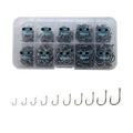 Dyxssm Small Fishing Hooks for Freshwater, 1000pcs 600pcs 400pcs Trout Fish Hook Set, 10 Sizes #2-#20 - color: Black, style: 600pcs (#2-#20)