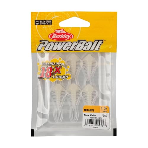Berkley PowerBait Trilobite Fishing Soft Bait - color: Glow White
