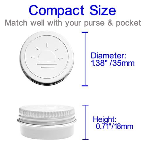 Extra Small Single Pill Box for Purse (3 Pack), Aluminum Screw Top Pill Container, 3 Times a Day Portable Waterproof Single Pill Case for Vitamins, Fish Oils, Supplements (White) - color: White