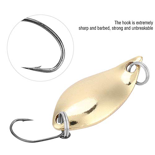 10Pcs/lot Fishing Lures Kits Wobbler Baits Spoon- Artificial Baits Sequins Bait Fishing Lures Baits Fishing Hard Lures Accessory(Gold-2.5g)