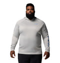 Columbia Men's Terminal Tackle Hoodie - color: Cool Grey Heather/Vivid Blue Logo, size: X-Small