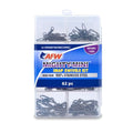 American Fishing Wire Fishing Swivels - Mighty Mini 100% Stainless Steel Snap Crane Swivels, 3X Stronger Than Brass, For Terminal Tackle Box, Up to 600lb Test - Fishing Gear for Fishing Line Leaders - style: Mighty-mini Stainless Steel Snap Swivels Kit