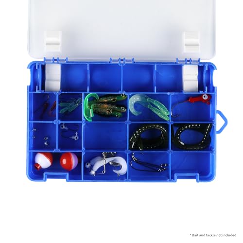 Shakespeare Tacklebox Fishing Tackle Storage, Blue Swirl, 4-Pack, Customizable, Dual-Latching System, Built-In Rod Holder, Compact, Lightweight - style: 4pk Blue Swirl