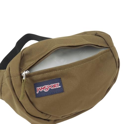 JanSport Fifth Avenue Fanny Pack Crossbody Bags for Women, Men - Stylish, Durable Waist Bag with Adjustable Belt, Main Zippered Pocket, Quick Stash Pocket - Travel Essentials - Black - color: Army Green