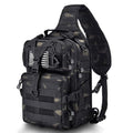 HAOMUK Tactical Sling Bag Pack Military Rover Shoulder Sling Backpack EDC Molle Assault Range Bag - color: Black Cp