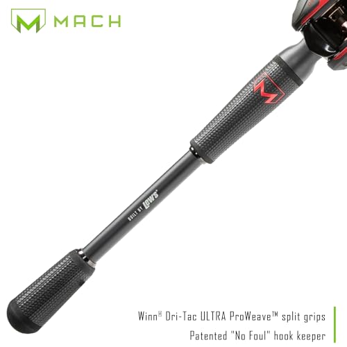 Lew’s MACH Jacked Baitcast Reel and Fishing Rod Combo, HM50 Graphite Rod, Tanso Tech Reel Frame and Sideplate, Carbon Fiber Drag System, 7.5:1 Gear Ratio - size: 6-Foot 10-Inch
