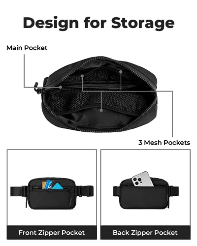 CHOLISS Small Sling Bag for Women and Men, Crossbody Bags Trendy Fanny Packs Chest Bag with Extended Strap - color: B01 Black