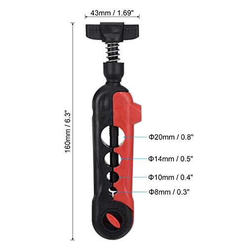 Fishing Line Spooler, Fishing Reel Spool Station Tool Adjustable for Various Sizes Rod, Black Red