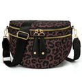 KKXIU Crossbody Sling Bag for Women Trendy Fanny Pack Vegan Leather Chest Bag | Trendy - color: Large-Leopard