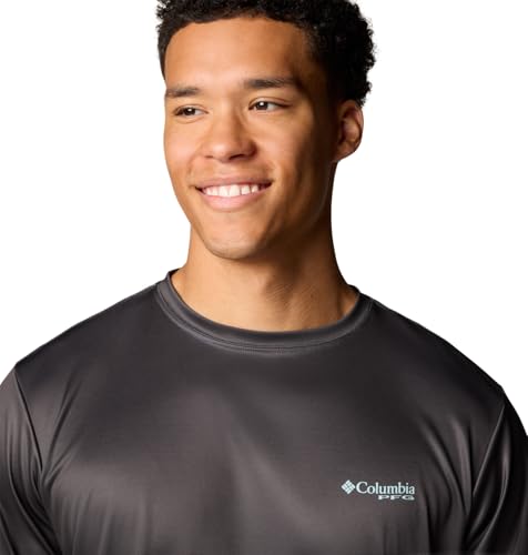 Columbia Men's Terminal Tackle PFG Fish Shine Long Sleeve - color: Shark/Pfg Redfish Shine, size: Large