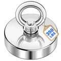 DIYMAG Strong Neodymium Fishing Magnets 350 Lbs(158 KG) Pulling Force Rare Earth Magnet with Lifting Countersunk Hole Eyebolt Diameter 1.97 inch(50 mm) for Retrieving in River and Magnetic - size: 50mm