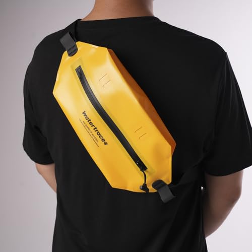 Waterproof Fanny Pack, Black, Yellow, Crossbody Waist Bag for Kayaking, Rafting, Swimming, Surfing, Paddle Board, Boating (Yellow) - color: Yellow