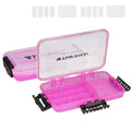 THKFISH Fishing Tackle Box 3600 Tackle Tray Floating Fishing Lure Box Storage Organizer Small Plastic Box with Adjustable Dividers,Sun-proof - color: 2PCS-3600-PINK