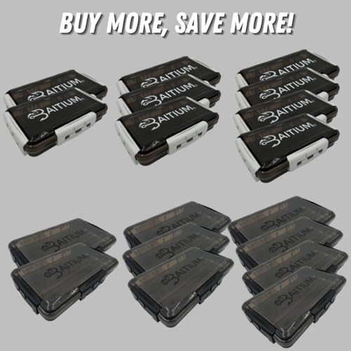 Baitium XTRAseal Waterproof Fishing Tackle Box Organizer, Tackle Boxes With Dividers, Tacklebox for Fishing, 3600 3700 Tackle Tray, Fishing Gear - size: 2-Pack 3600 (10.6" x 6.7" x 2")
