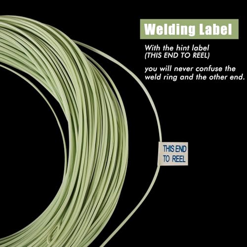 Riverruns Fly Fishing Floating Line with Welded Loop Weight Forward Fly Lines 85FT WF3 4 5 6 7 8F - color: Single Moss Green, size: WF7F