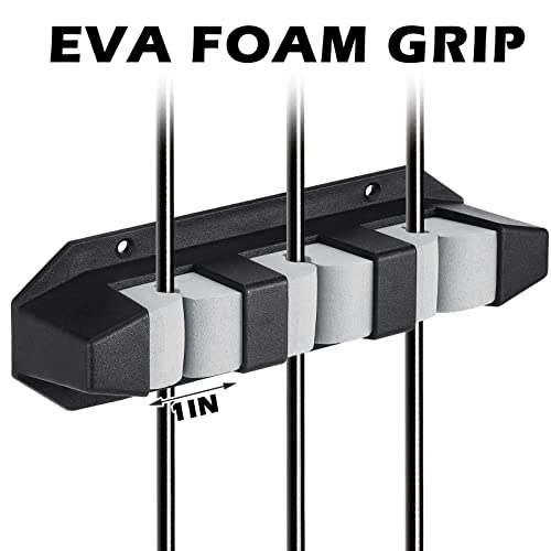 Sratte 4 Pcs Rod Holders for Fishing Boat Wall Mount Fishing Pole Holders Horizontal EVA Foam Garage Rod Rack Summer Boat Accessories for Men Gifts - color: Black Gray, size: 7.8 Inch