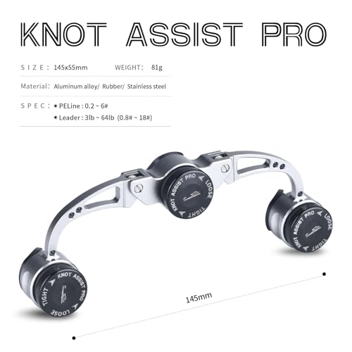 FG Knot Assist Tool，Knot Assist GT Knotter Leader Connection Knot Assist 2.0 for FG Knot Braided Line to Leader Connection Fishing Knot Tying Tool for Braid to Monofilament Leade - color: silver
