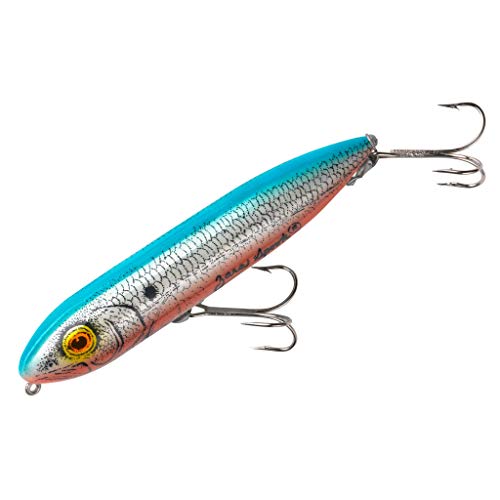 Heddon Zara Spook Topwater Fishing Lure - Legendary Walk-The-Dog Lure - color: G-Finish Blue Shad, style: Zara Spook (3/4 Oz)