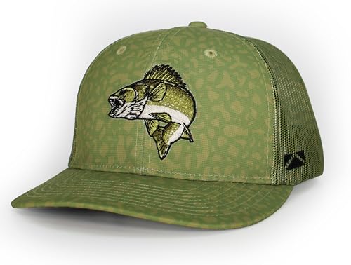 Paramount Outdoors Fly Fishing Hat Series Comfort Snap Snapback Cap for Men - color: Walleye
