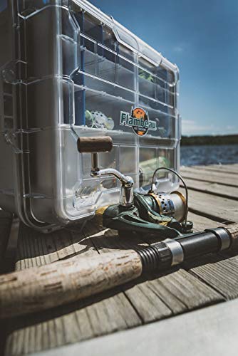 Flambeau Outdoors 4000WPNC Waterproof Satchel 4000, Portable Waterproof Tackle Box with Trays, Gray/Clear (18.71" L x 13.58" W x 7.58" D) - size: 4000 Series, style: Standard